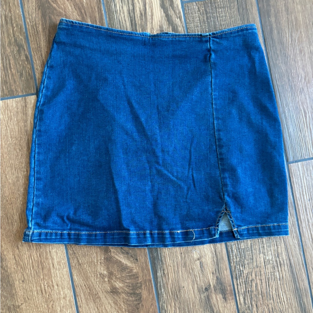 Wild fable Denim Mini Skirt w/ Slit Size 6